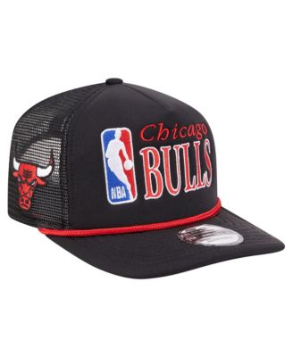 Мужская кепка New Era Black Chicago Bulls Team Logo Foam Front 19TWENTY A-Frame Trucker Adjustable