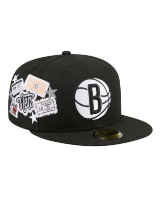 New Era Men's Black Brooklyn Nets Team Collage 59FIFTY Fitted Hat
