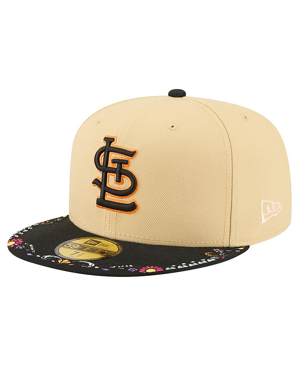 Мужская кепка New Era Light Beige St. Louis Cardinals Two-Tone Embroidered Visor 59FIFTY Fitted