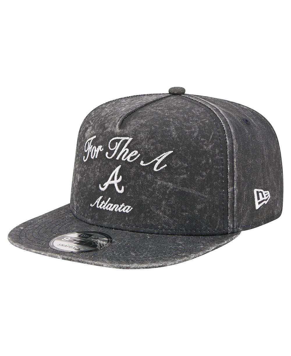 New Era Men's Black Atlanta Braves City Slogan A-Frame 9FIFTY Snapback Hat