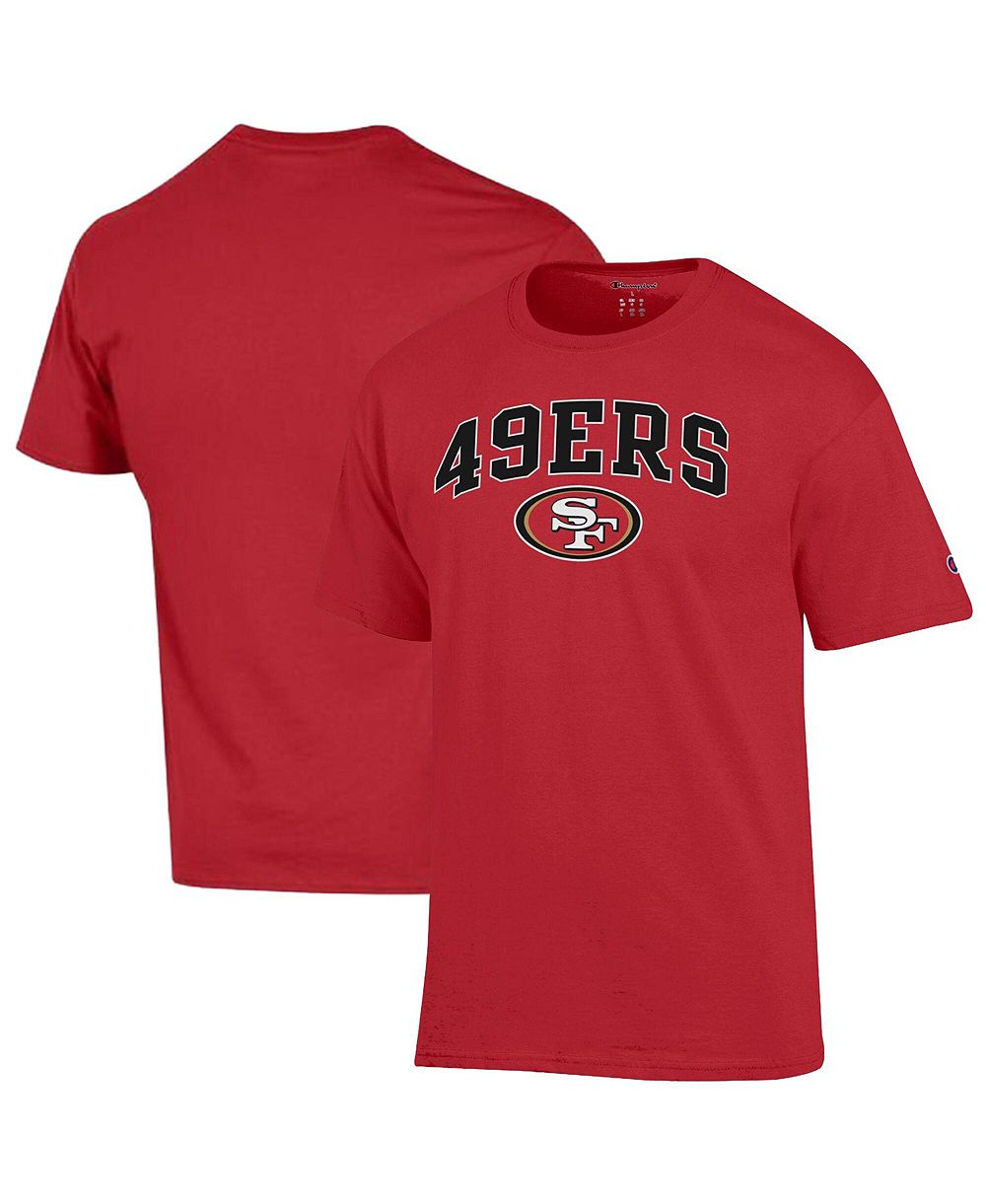 Champion Men's Scarlet San Francisco 49ers Arch Over Logo T-Shirt
