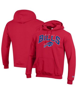 Champion Men's Red Buffalo Bills Powerblend Arch over Logo Hoodie