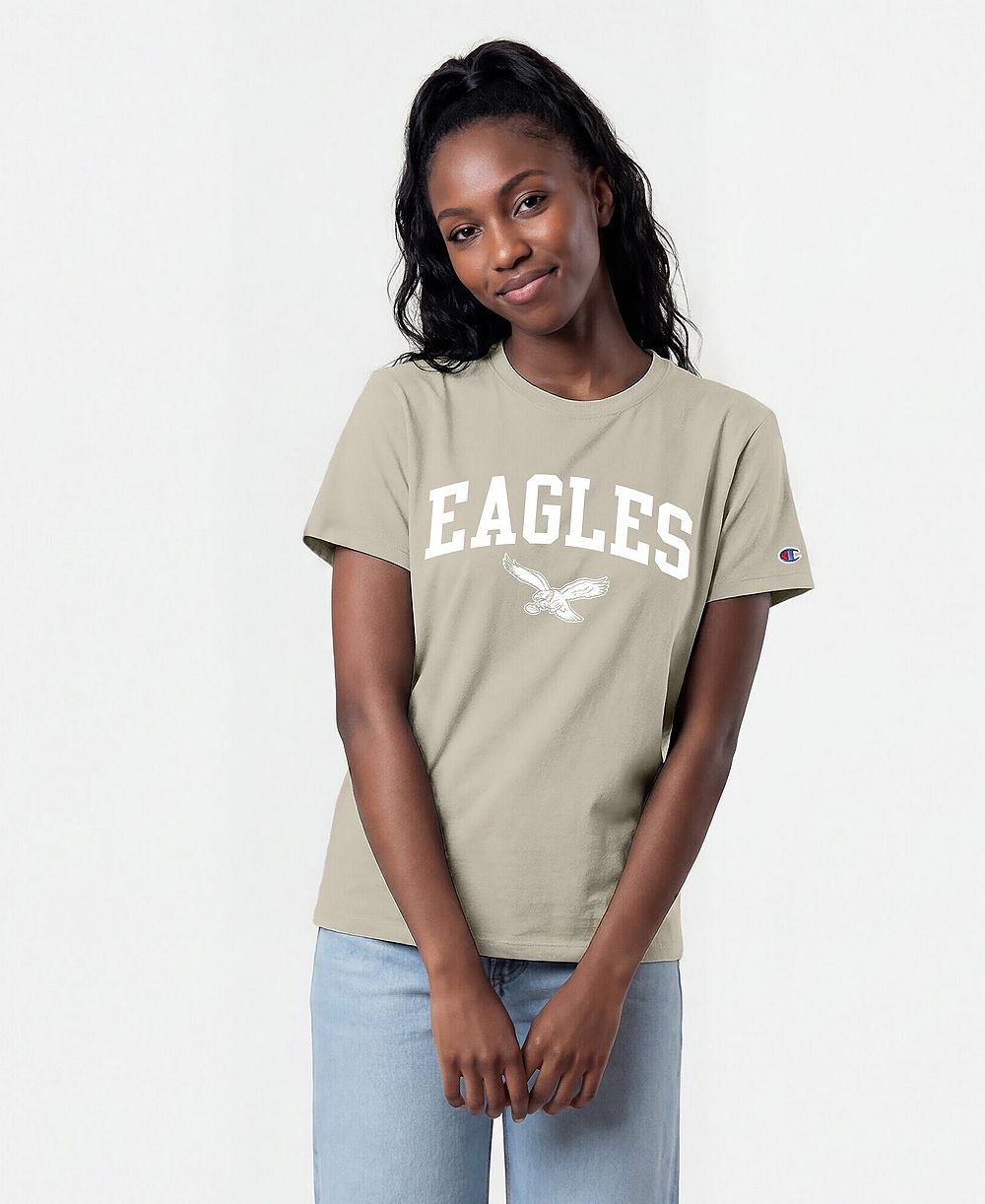Champion Women's Light Brown Philadelphia Eagles Cocoa Butter T-Shirt