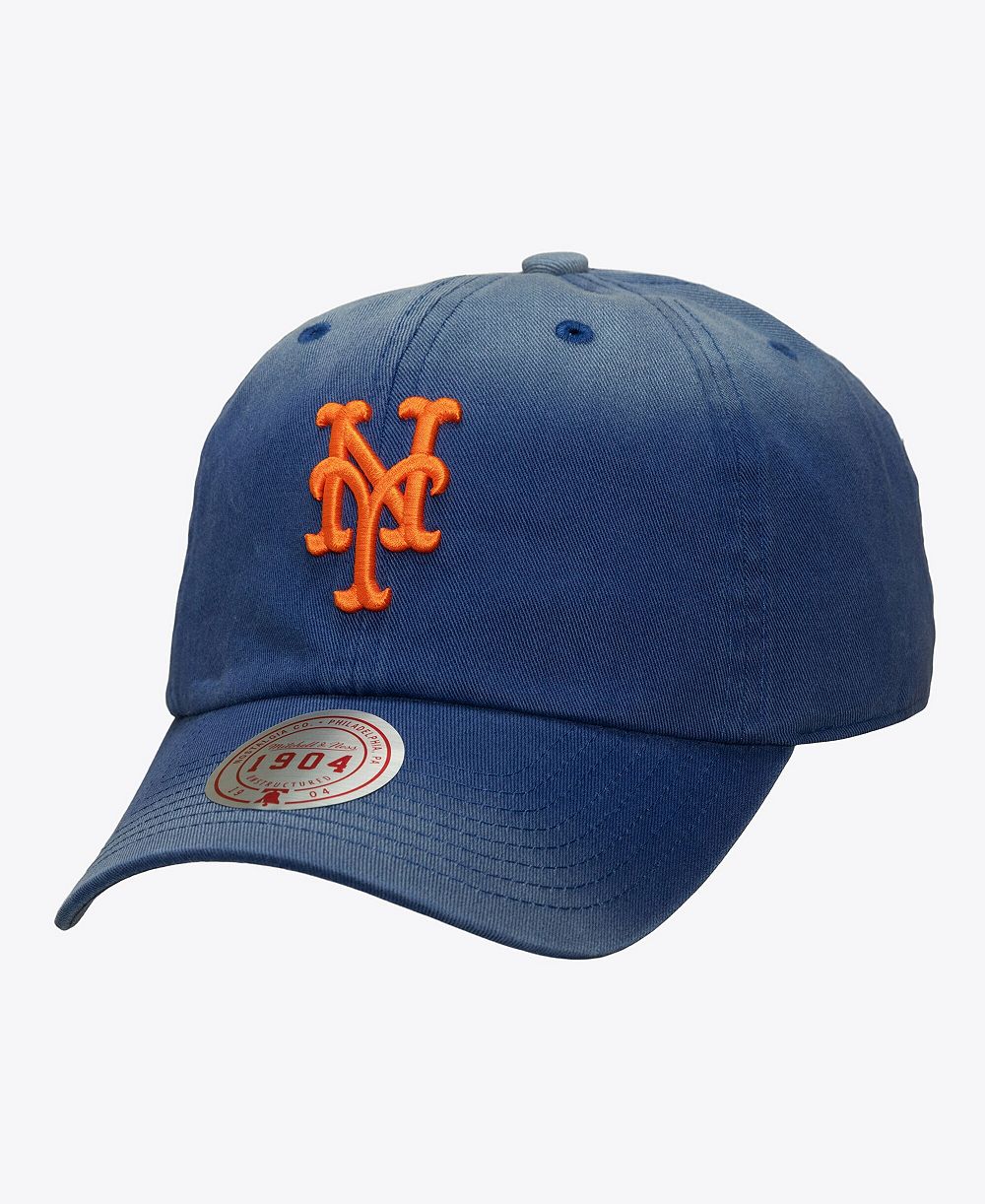 Мужская и женская синяя кепка Mitchell & Ness New York Mets 1904 Soft Wash Adjustable
