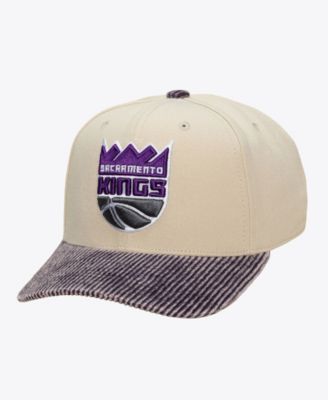 Мужская кепка Mitchell & Ness Cream/Purple Sacramento Kings Washed Corduroy Pro Crown Snapback