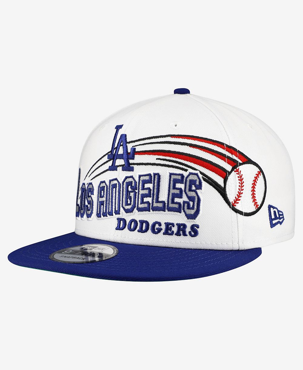 Мужская бейсболка New Era White Los Angeles Dodgers Retro Sweep 9FIFTY Snapback