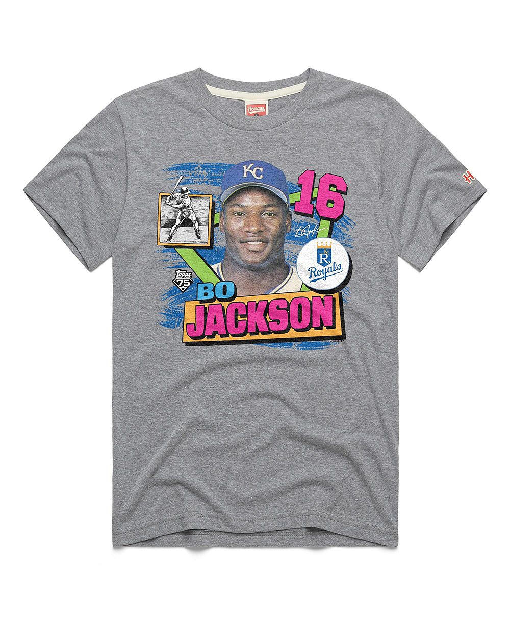 Мужская футболка Homage Heather Gray Kansas City Royals Topps 75 Remix Graphic