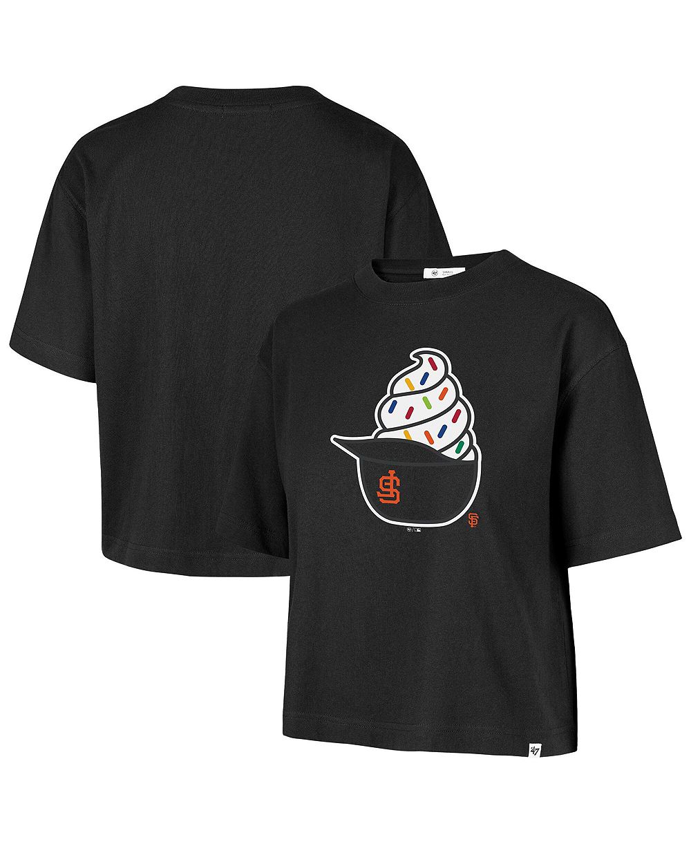 Женская футболка '47 Brand Black San Francisco Giants Ice Cream Helmet