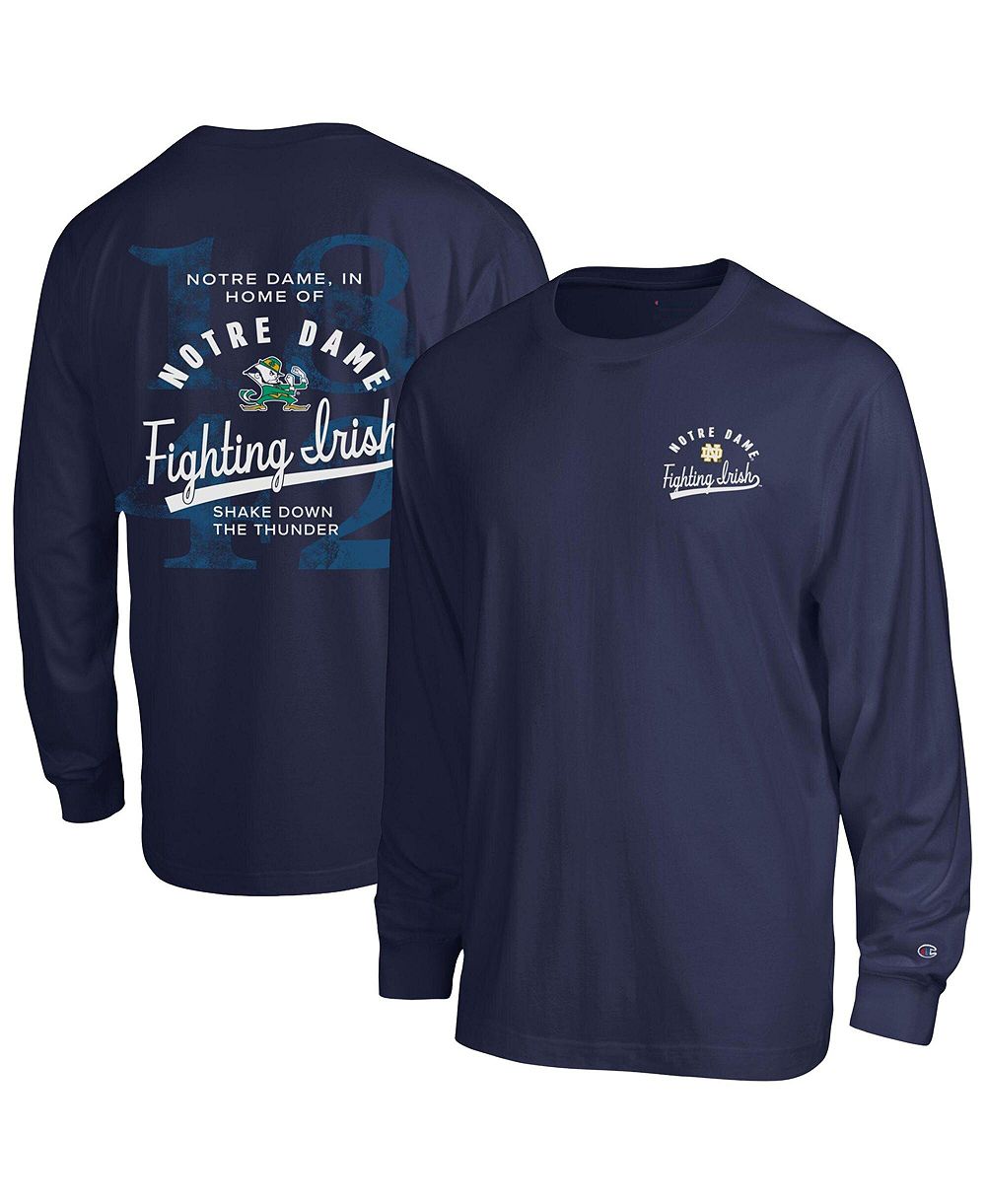 Мужская футболка Champion Notre Dame Fighting Irish Laminated All-Star Long Sleeve Navy