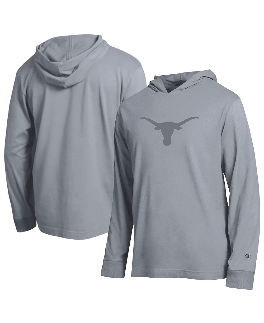 Champion Men's Gray Texas Longhorns Tonal All-Star Long Sleeve Hooded T-Shirt