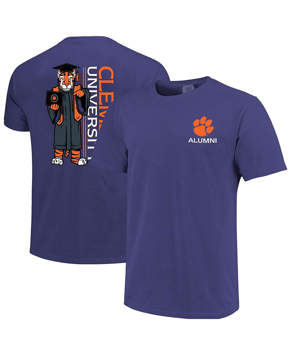 Мужская футболка Image One Purple Clemson Tigers Mascot Grad Achievement Unlocked
