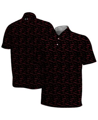 Under Armour Мужская рубашка-поло Wisconsin Badgers Gameday Armourfuse, Black