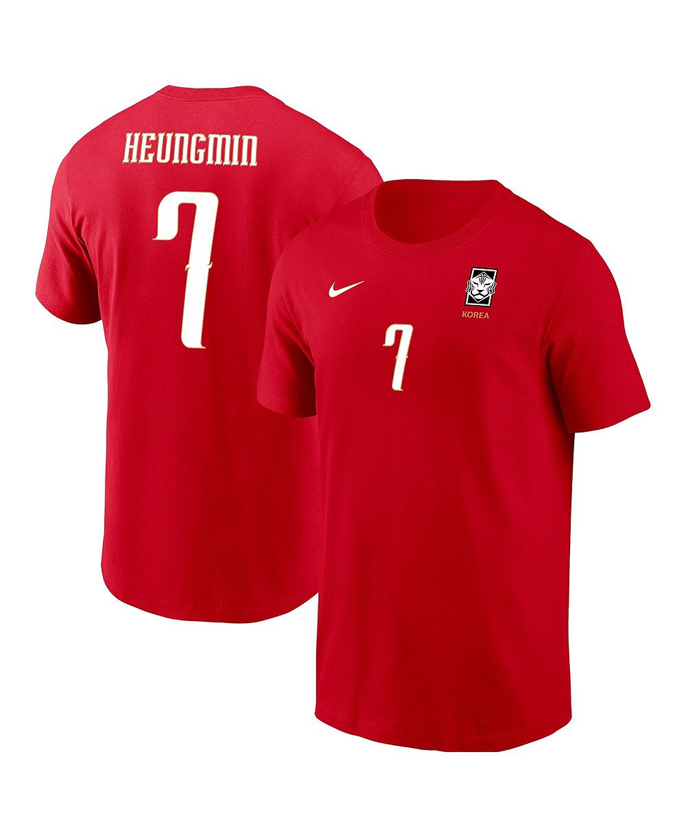 Nike Men's Son Heung-Min Red South Korea National Team Name & Number T-Shirt