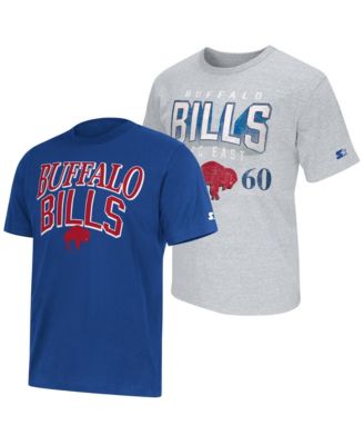 Starter Men's 2-Pack Royal/Gray Buffalo Bills Throwback Logo T-Shirt Set