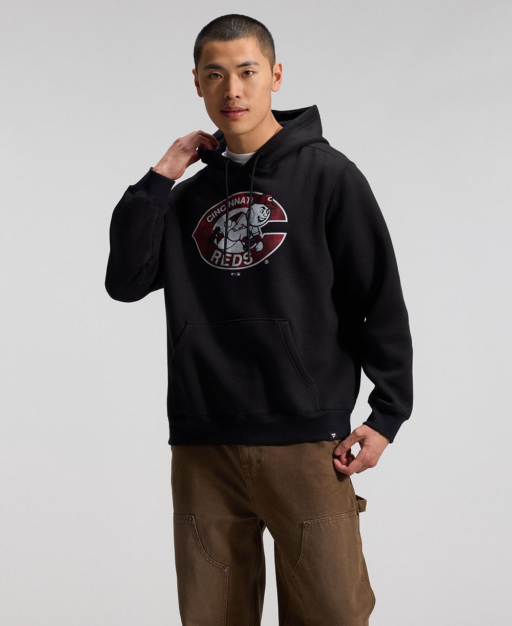Мужское худи Fanatics Cincinnati Reds Heritage Black