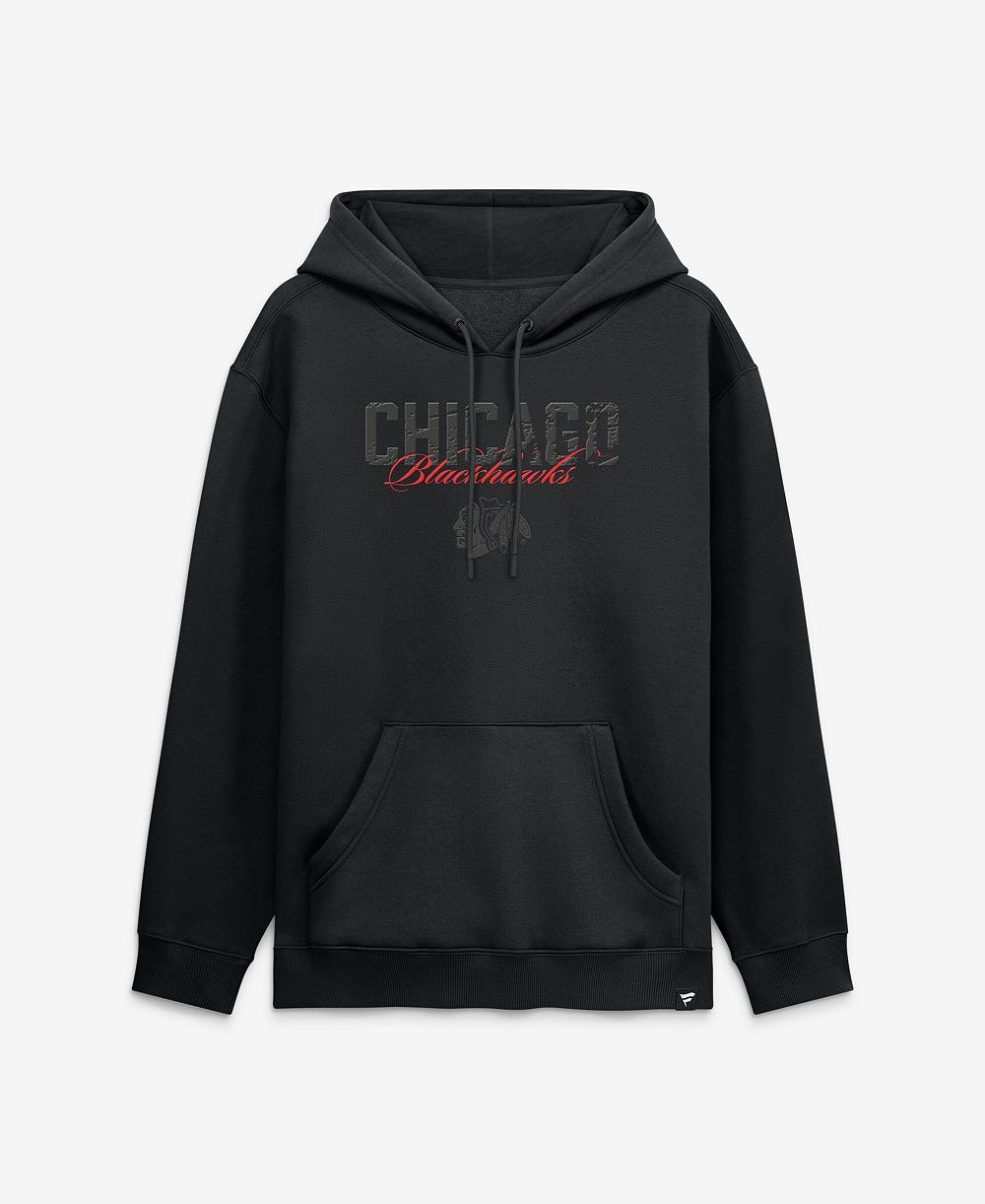 Мужское худи Fanatics Chicago Blackhawks Black Out