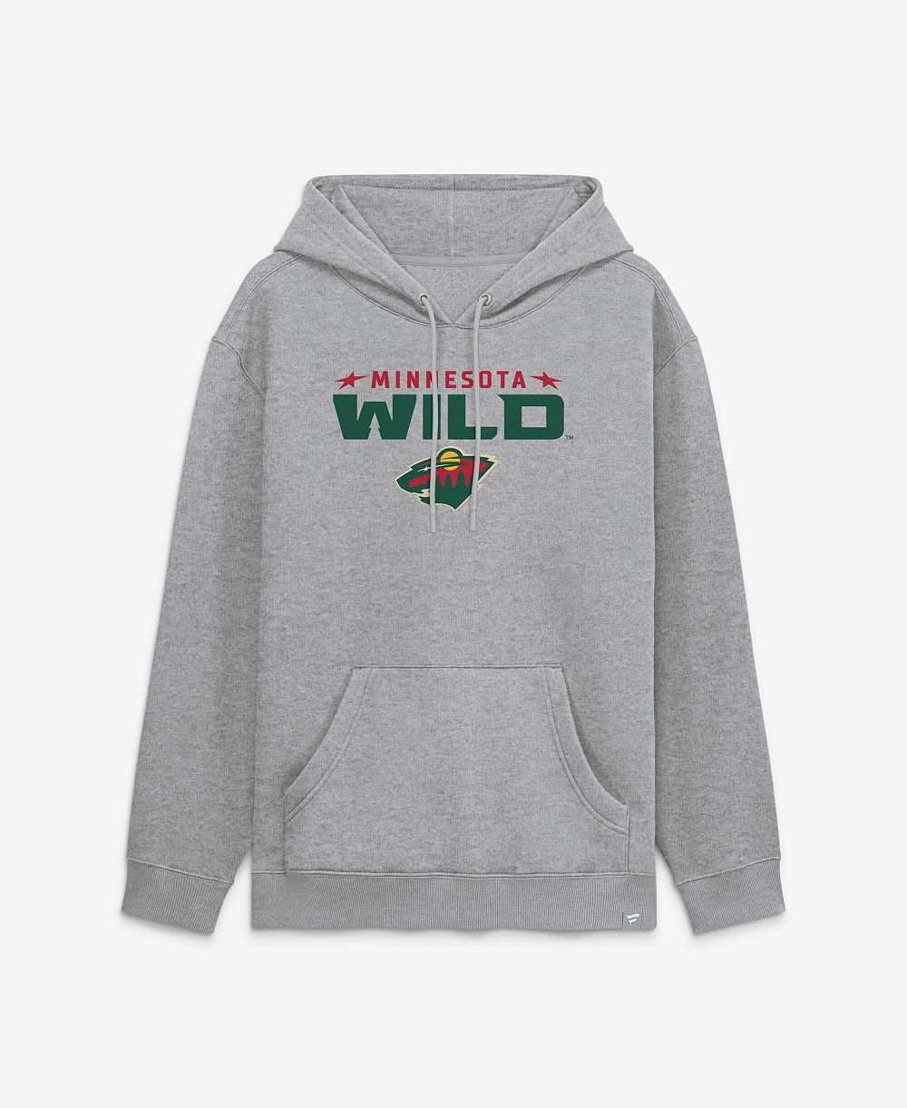 Fanatics Мужское флисовое худи Minnesota Wild Home, серая меланж