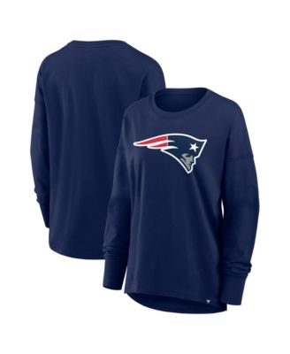 Женская футболка Fanatics New England Patriots Essential с длинным рукавом и спущенным плечом