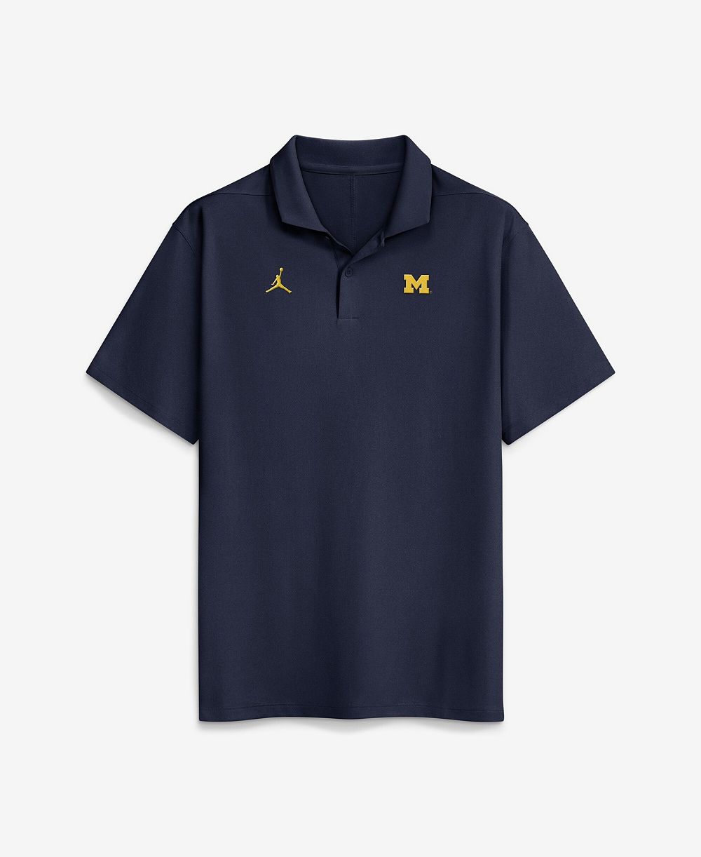 Jordan Men's Navy Michigan Wolverines Primetime Victory Plus Dri-FIT Polo Shirt