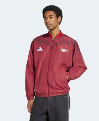 Adidas Men's Maroon Arsenal Stadium Culture Wear Full-Zip Track Jacket