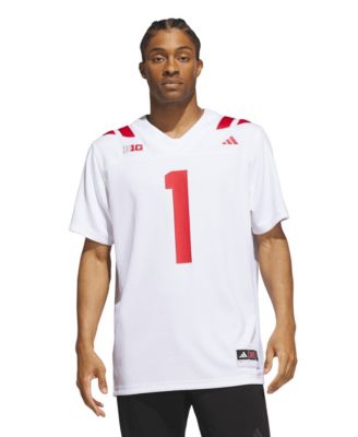 adidas Мужская белая джерси Nebraska Huskers