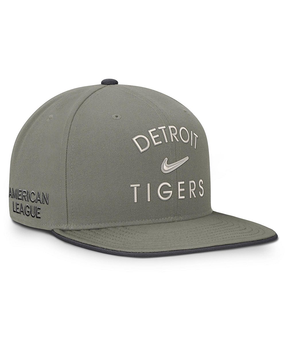 Мужская кепка Nike Olive Detroit Tigers Pro Dri-FIT Snapback