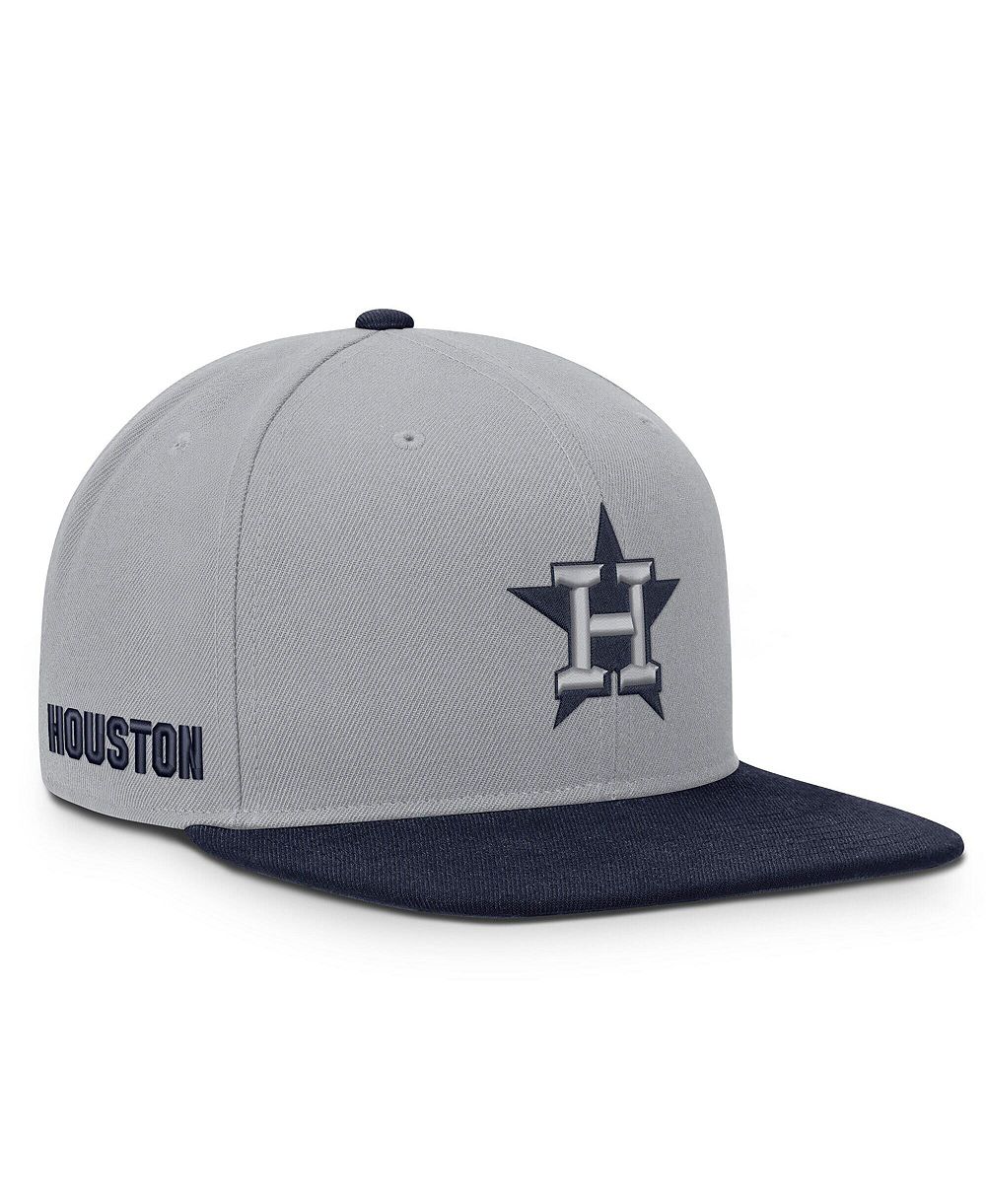 Nike Men's Gray/Navy Houston Astros Primetime Pro Dri-FIT Snapback Hat