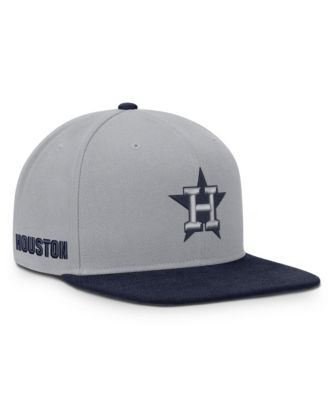 Nike Men's Gray/Navy Houston Astros Primetime Pro Dri-FIT Snapback Hat