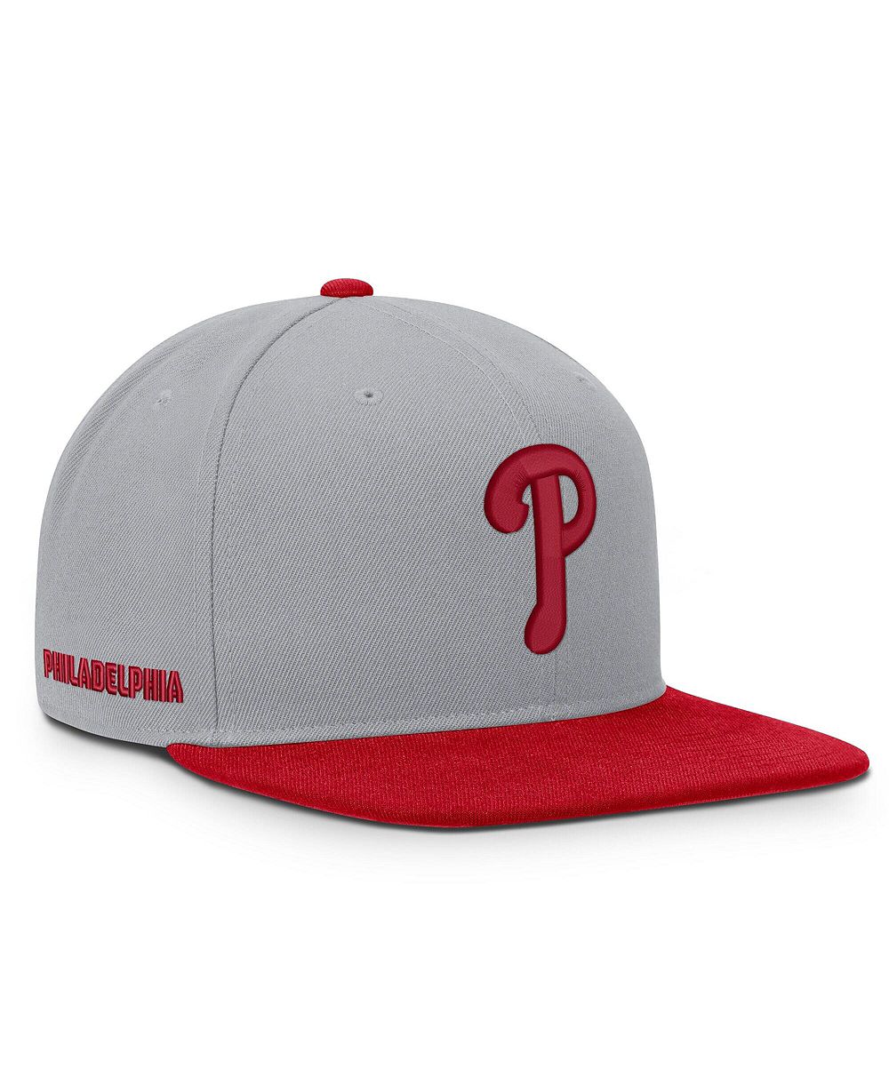 Nike Мужская кепка Philadelphia Phillies Primetime Pro Dri-FIT Snapback Gray/Red