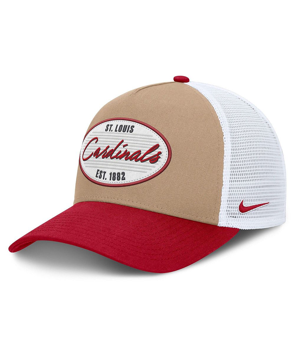 Nike Мужская кепка тракер Rise A-Frame, цвет Khaki/Red St. Louis Cardinals