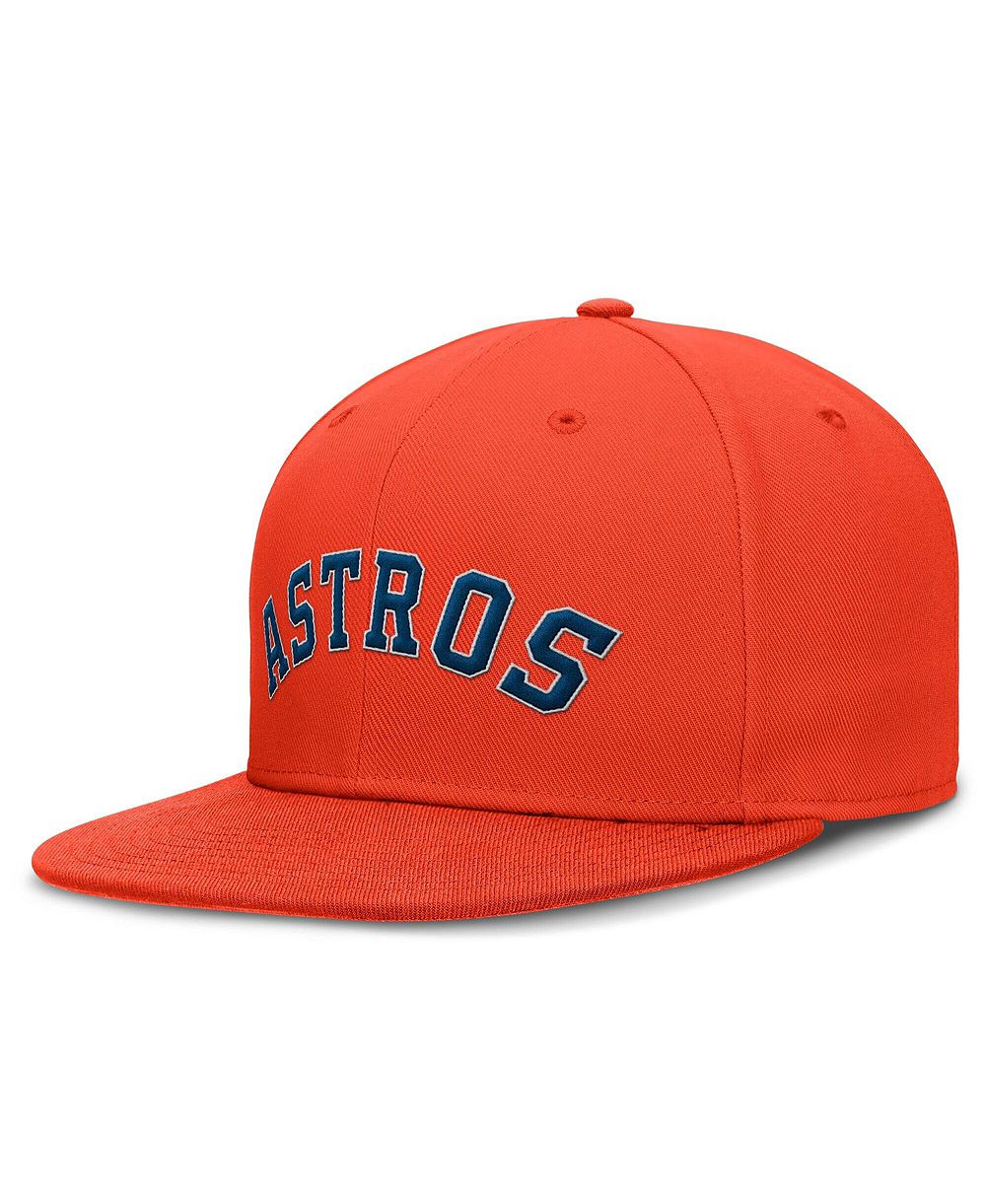 Nike Men's Orange Houston Astros Wordmark Dri-FIT Round Bill True Fitted Hat