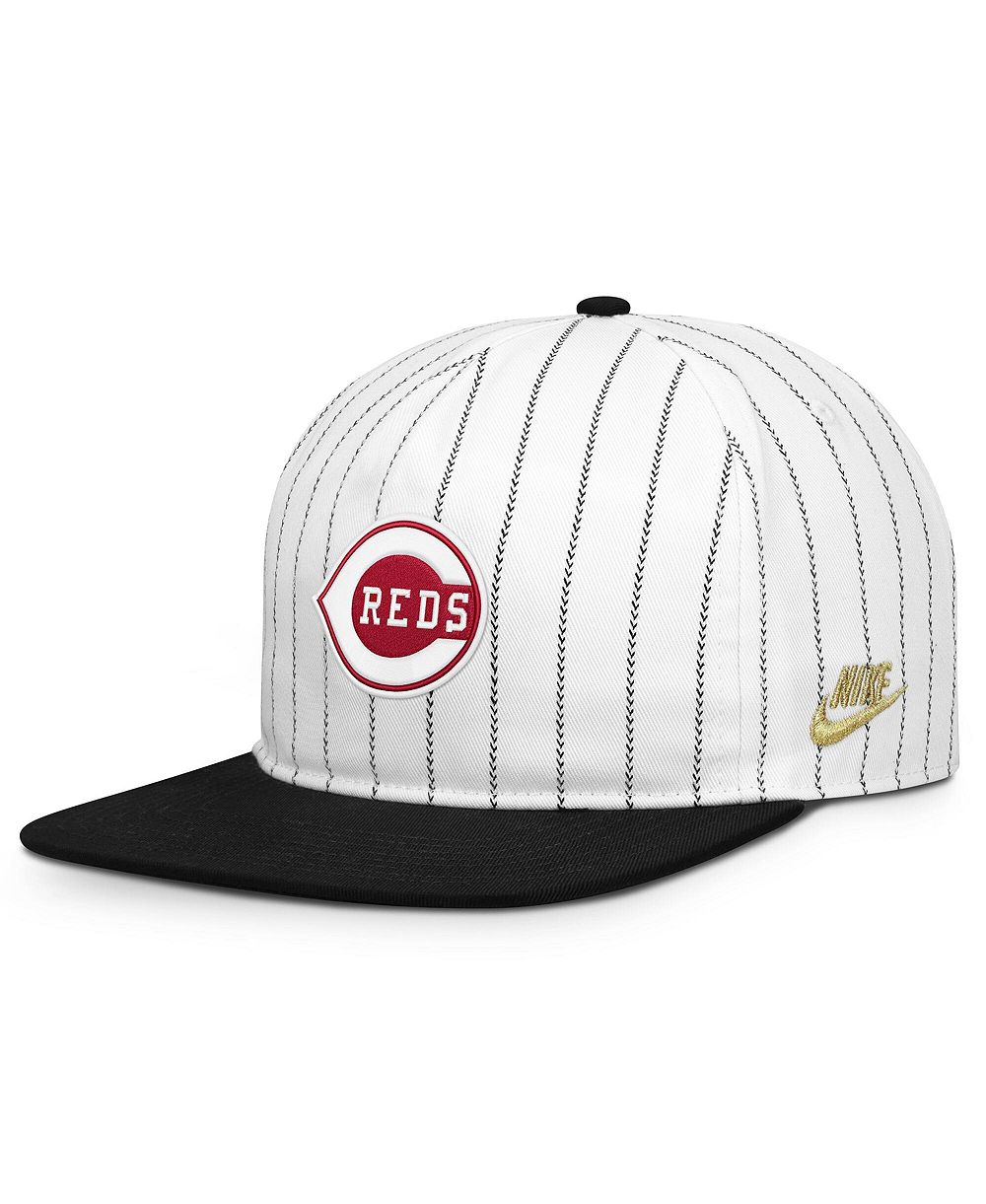 Мужская кепка Nike White/Black Cincinnati Reds Cooperstown Collection Pro Adjustable