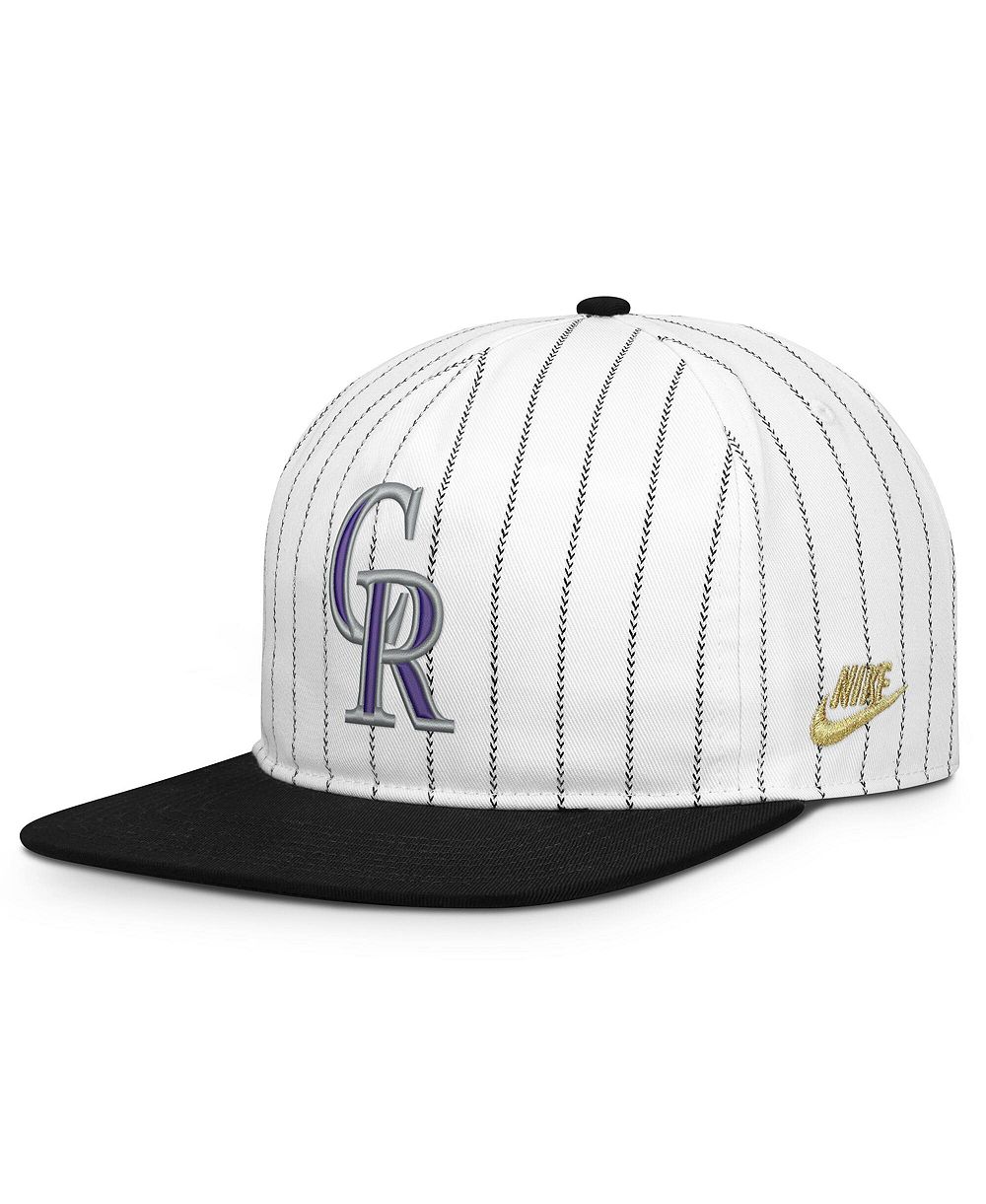 Мужская кепка Nike Colorado Rockies Cooperstown Collection Pro Adjustable White/Black