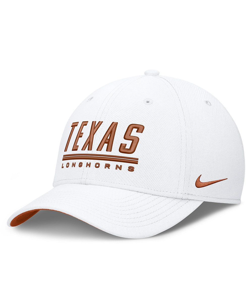 Мужская кепка Nike White Texas Longhorns Game Day Rise Swooshflex