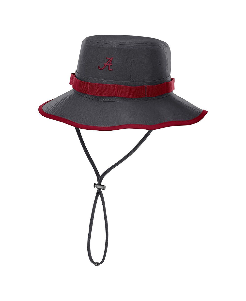 Nike Мужская кепка Alabama Crimson Tide 2026 Sideline Apex Boonie Bucket Hat Anthracite
