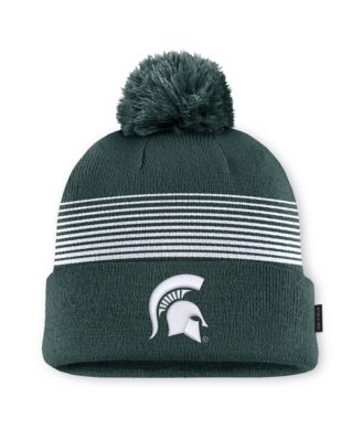 Nike Men's and Women's Forest Green Michigan State Spartans 2026 On-Field Cuffed Knit Pom Hat