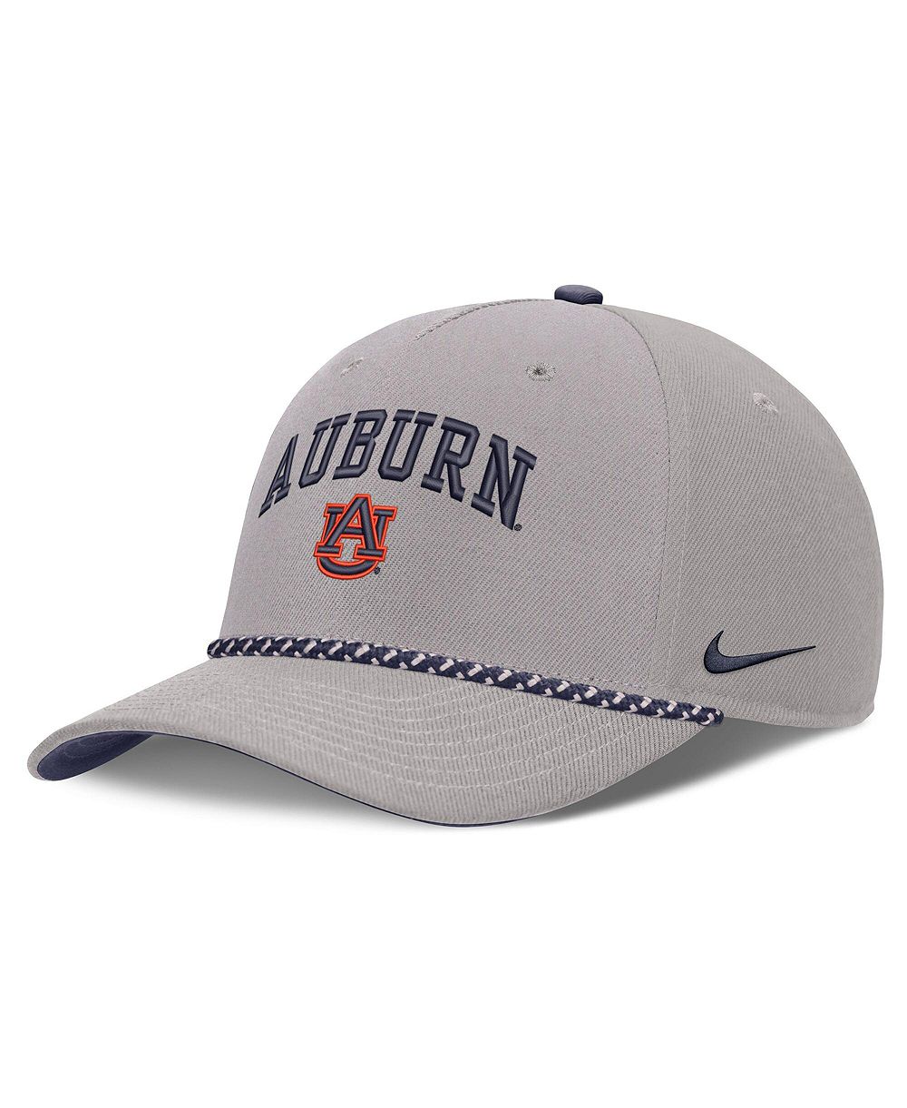 Мужская и женская бейсболка Nike Auburn Tigers Gray/Purple Primetime Rise Rope Adjustable