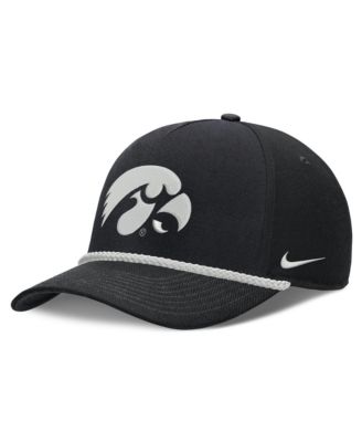 Кепка Nike Men's and Women's Black Iowa Hawkeyes Rope Rise Adjustable