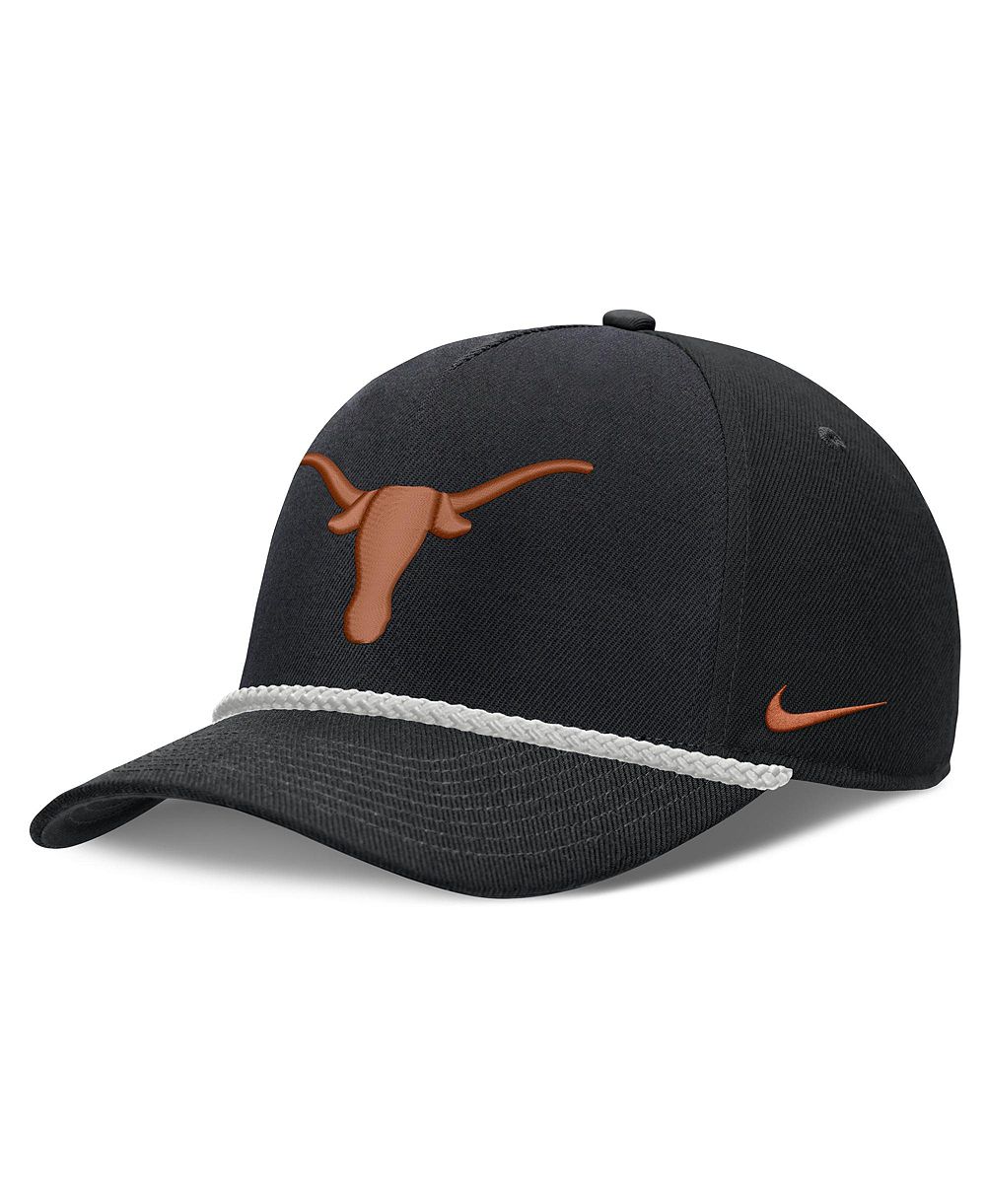 Nike Men's and Women's Black Texas Longhorns Rope Rise Adjustable Hat