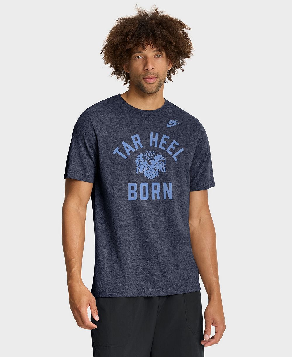 Nike Men's Heather Navy North Carolina Tar Heels Legacy Mantra Tri-Blend T-Shirt