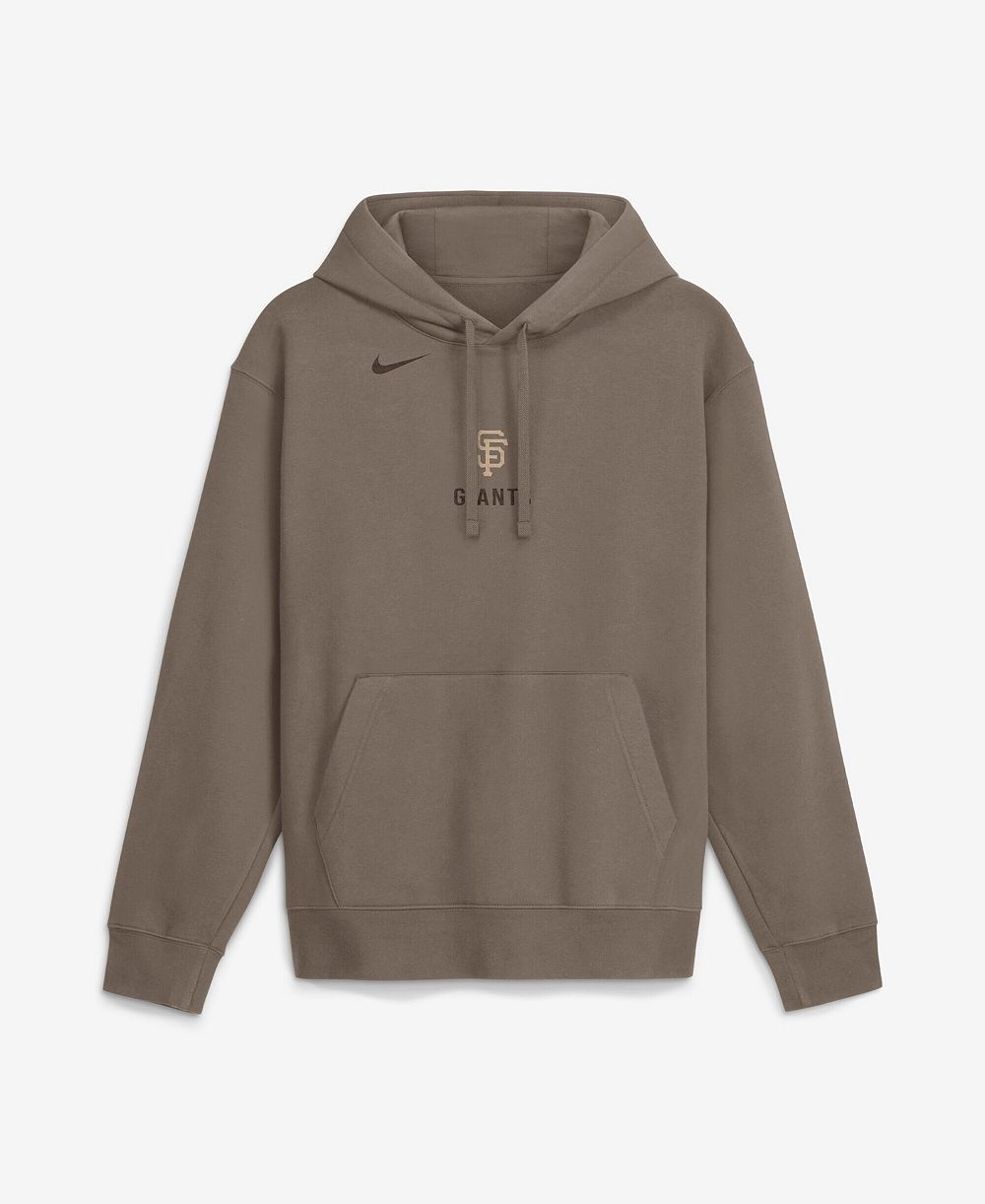Nike Men's Brown San Francisco Giants Fashion Club Pullover Hoodie