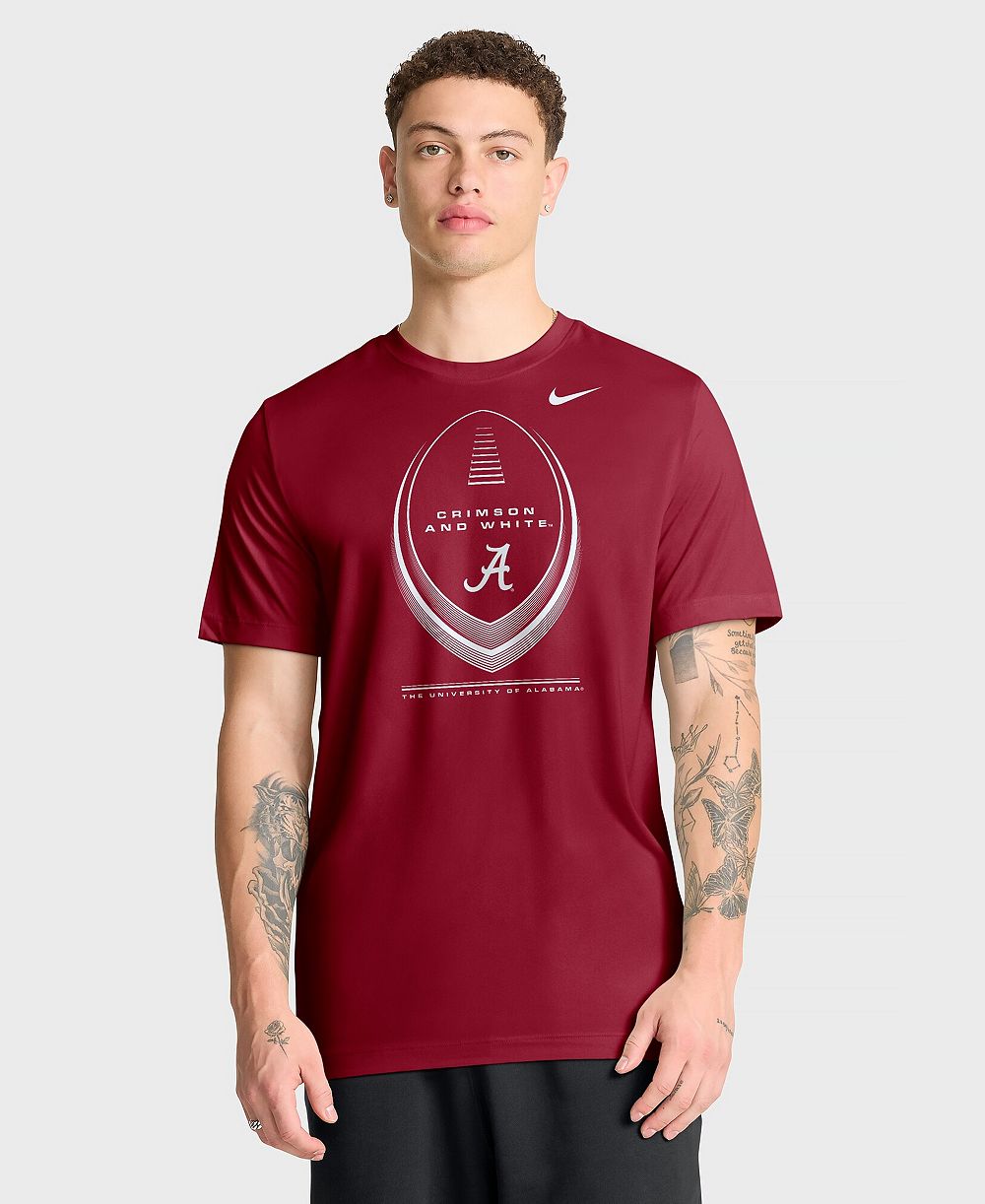 Nike Men's Crimson Alabama Crimson Tide Primetime Legend Football Icon Dri-FIT T-Shirt