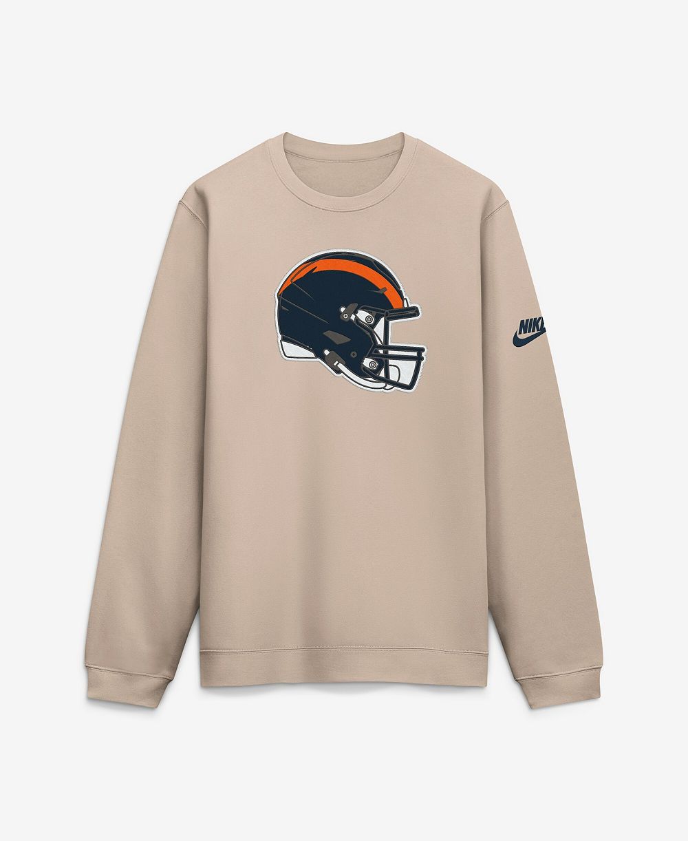 Мужская свитшот Nike Sand Chicago Bears I-Formation Rewind Club Crew Sweatshirt