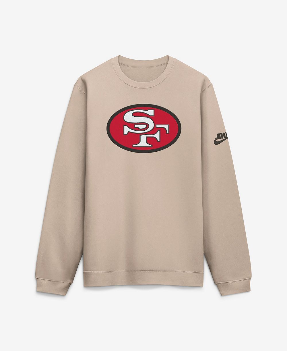 Мужской свитшот Nike Sand San Francisco 49ers I-Formation Rewind Club Crew