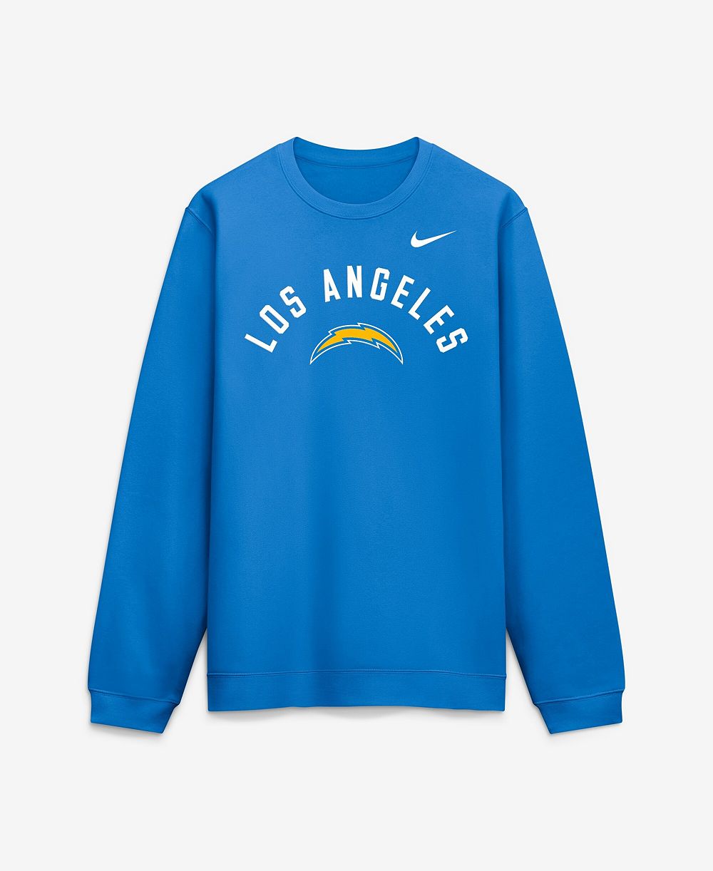 Nike Men's Powder Blue Los Angeles Chargers Defensive Leader Club Fleece Pullover Sweatshirt