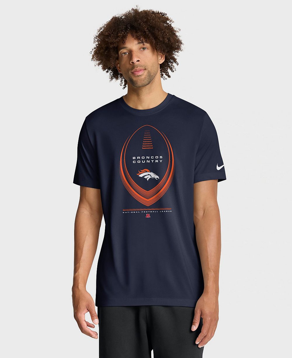 Мужская футболка Nike Navy Denver Broncos Big & Tall Legend Icon Dri-FIT