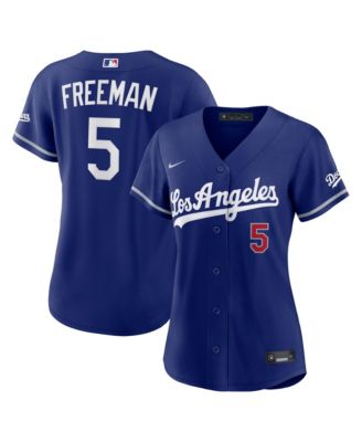 Женская джерси Nike Freddie Freeman Los Angeles Dodgers Alternate Stadium, синяя