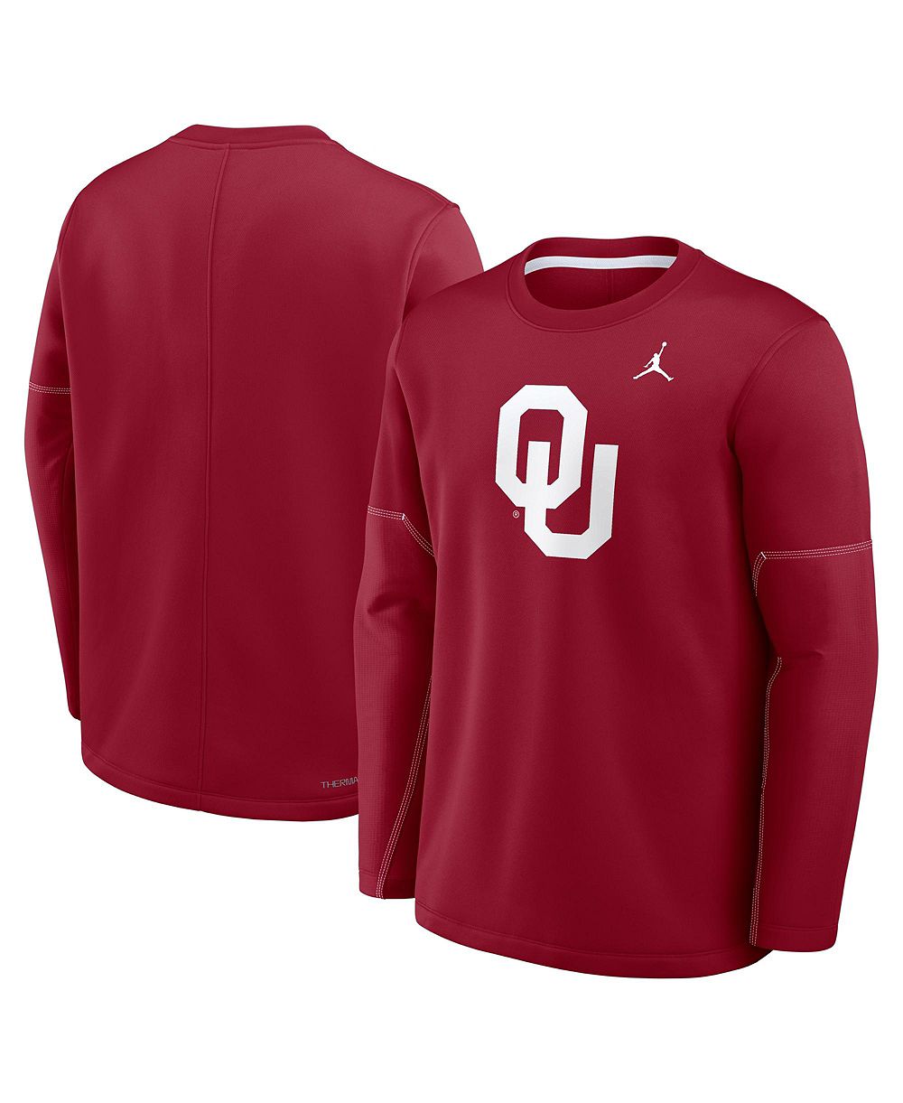 Мужская футболка Jordan Oklahoma Sooners 2026 Sideline Coaches Therma-FIT Long Sleeve