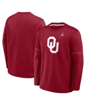 Мужская футболка Jordan Oklahoma Sooners 2026 Sideline Coaches Therma-FIT Long Sleeve