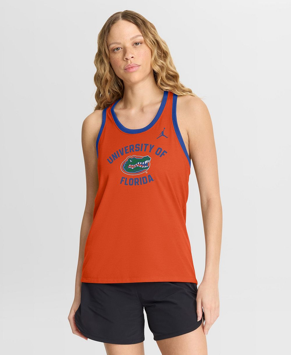 Женский майка-топ Jordan Orange Florida Gators Uni Name Tri-Blend Dri-FIT Racerback